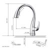 4 2311701C WOWOW Gooseneck Kitchen Faucet Chrome 3