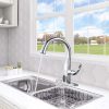4 2311701C WOWOW Gooseneck Kitchen Faucet Chrome 4