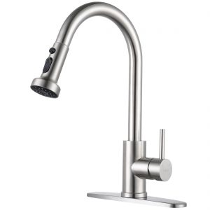 iVIGA Kitchen Faucet Brushed Nickel Pull Down