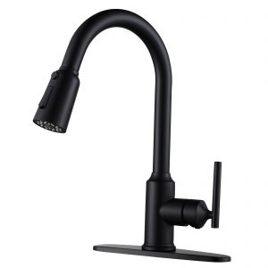 iVIGA Kitchen Sink Faucets with Pull Down Sprayer, Stainless Steel High Arc Single Handle Pull Out Kitchen Faucets
