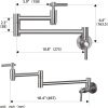 iviga wall mount brushed nickel pot filler faucet over stove