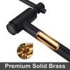 iviga wall mount matte black pot filler faucet above stove