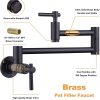 iviga wall mount matte black pot filler faucet above stove