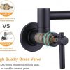 iviga wall mount matte black pot filler faucet above stove