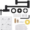 iviga wall mount matte black pot filler faucet above stove