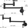 iviga wall mount matte black pot filler faucet above stove