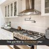 iviga brushed nickel wall mount pot filler faucet over stove