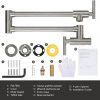 iviga brushed nickel wall mount pot filler faucet over stove