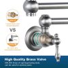 iviga brushed nickel wall mount pot filler folding kitchen faucet over stove 11 1