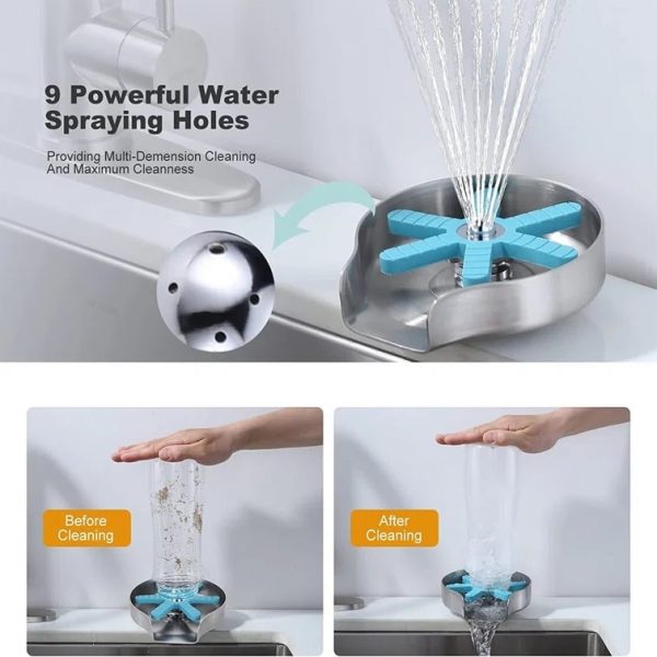 iviga glass rinser cup washer for sink kitchen sink accessories 4 2