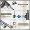 iviga black stainless kitchen faucet with pull down sprayer