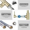 iviga brushed gold pull down kitchen faucet