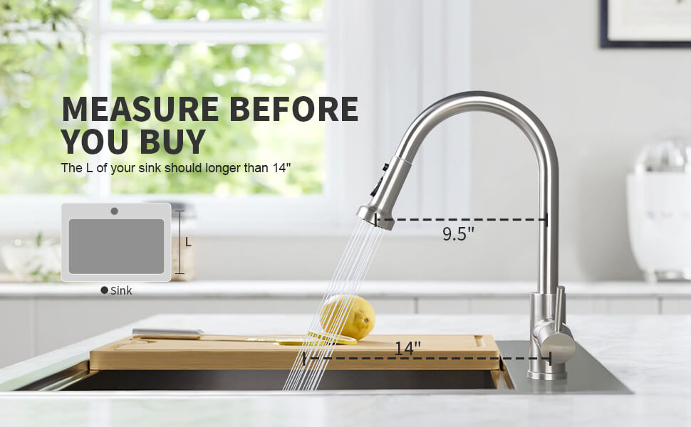 iviga brushed nickel single handle pull down kitchen faucet