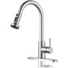 iviga brushed nickel single handle pull down kitchen faucet