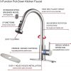 iviga brushed nickel single handle pull down kitchen faucet