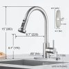iviga brushed nickel single handle pull down kitchen faucet