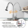 iviga brushed nickel single handle pull down kitchen faucet
