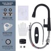 iviga matte black kitchen sink faucet with pull down sprayer