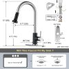 iviga black brushed nickel kitchen faucet with pull down sprayer