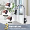iviga black brushed nickel kitchen faucet with pull down sprayer