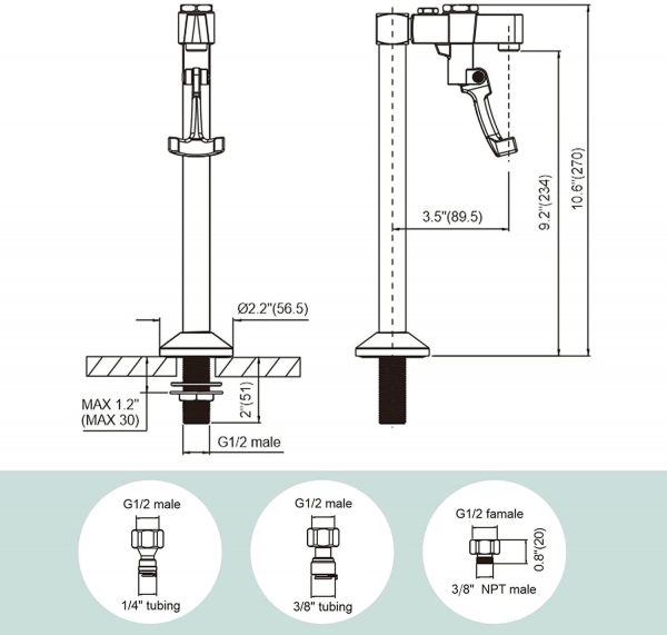 iviga deck mount glass filler faucet