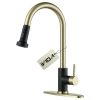 iviga gold and black kitchen faucet with pull down sprayer