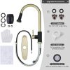iviga gold and black kitchen faucet with pull down sprayer