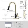 iviga gold and black kitchen faucet with pull down sprayer