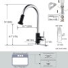 iviga single handle black chrome pull down kitchen faucet