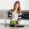 iviga single handle chrome kitchen faucet with pull down sprayer