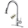 iviga single handle chrome kitchen faucet with pull down sprayer