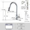 iviga single handle chrome kitchen faucet with pull down sprayer
