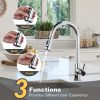 iviga single handle chrome kitchen faucet with pull down sprayer