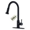 iviga single handle matte black pull down kitchen faucet
