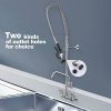 iviga wall mount commercial kitchen faucet with pre rinse sprayer
