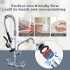 iviga wall mount commercial kitchen faucet with pre rinse sprayer