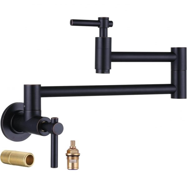 iviga wall mount oil rubbed bronze pot filler faucet 1 1