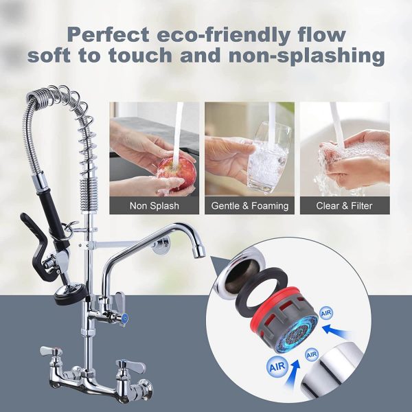 iviga commercial kitchen faucet wall mount