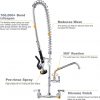 iviga 36 commercial kitchen faucet wall mount with pre rinse sprayer and 10 swing spout