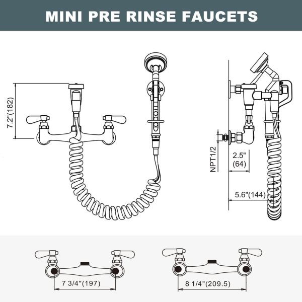 iviga 8 centers mixing pet grooming faucet