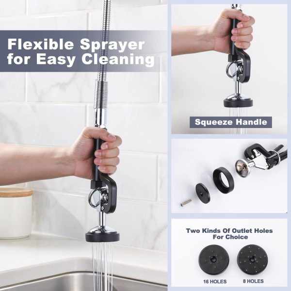 iviga commercial deck mount kitchen faucet with pre rinse sprayer 26 height
