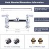 iviga commercial deck mount kitchen faucet with pre rinse sprayer 26 height