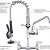 iviga commercial kitchen faucet wall mount