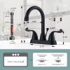 4 inch centerset bathroom sink faucet with drain assembly and supply hoses 4