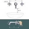 iviga 2 handle chrome wall mount waterfall bathroom faucet 2