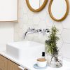iviga 2 handle chrome wall mount waterfall bathroom faucet 5