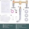iviga 2 handle chrome wall mount waterfall bathroom faucet 7