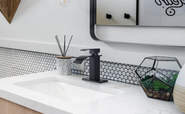 iviga black bathroom faucet waterfall spout faucet for bathroom sink single handle mixer tap 1
