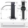 iviga black bathroom faucet waterfall spout faucet for bathroom sink single handle mixer tap 5