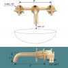 iviga brushed gold 2 handle wall mount waterfall bathroom faucet 2